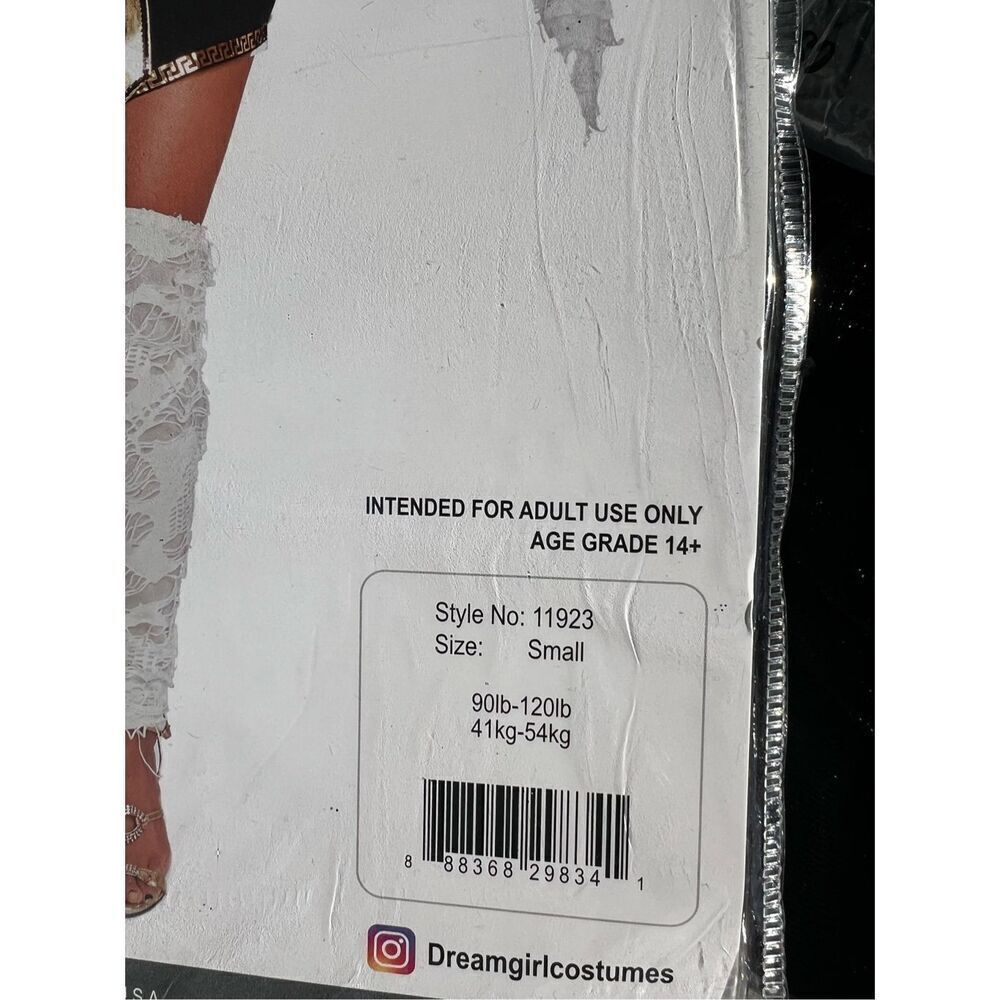 Dreamgirl Women’s Tattered Egyptian Mummy Halloween Costume White Nwt Size Small - Picture 5 of 5